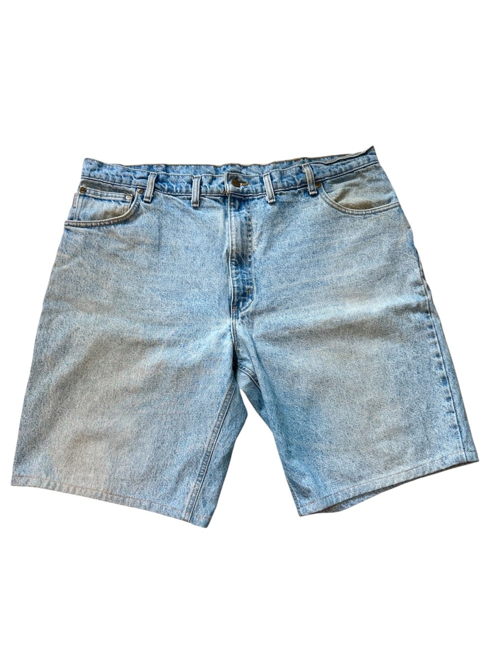 Carhartt Denim Shorts Mens 42 Measured Workwear 10.5” Inseam Blue Vintage